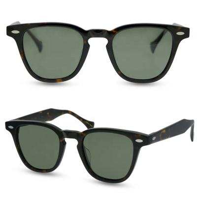 China Rectangle Yvan Design Quality Acetate Sun Glass Men Classic Vintage Custom Sunglasses for sale