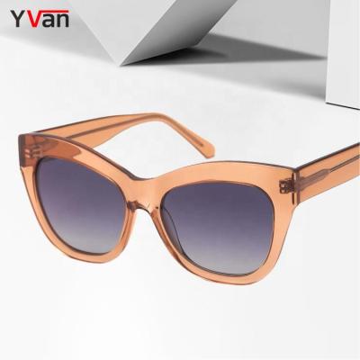 China Cat Eye Yvan Bio Display Channel Sun Glass New Fashion Polarized Luxury Acetate Sunglasses For Women for sale