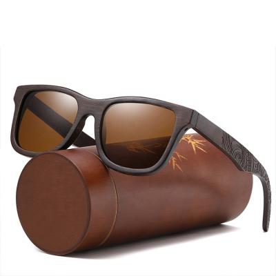 China Square Yvan Wholesale Biodegradable Good Quality Man Polarized Wood Glass Sun Glasses Sunglasses for sale