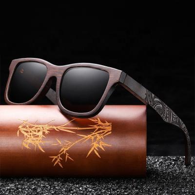 China Yvan Wholesale Custom Logo Square Polazrized Sun Glasses Unisex Square Wood Driving Sunglasses for sale