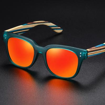 China Yvan Wholesale Dropship Oversized Recycled Fashion Sunglasses Wooden Sunglasses Rectangular Sun Lenses for sale