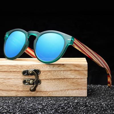 China Yvan Wholesale Men Ladies Eco-Friendly PC Plastic Wood Sunglasses Square Round Bamboo Sunglasses for sale