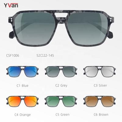 China Fashion Sunglasses Yvan 3k Twill Texture Carbon Fiber Matte Frame Shades Oversized Square Polarized Sunglasses Fishing Sports for sale