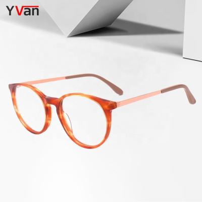 China prescription& Yvan Biodegradable Retro Style High Quality Blue Light Metal Acetate Anti Glass Eyeglass Optical Frames for sale