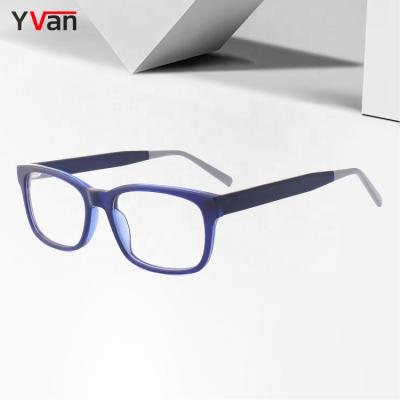 China prescription& Yvan Bio High Fashion Optical Glass Frames Acetate Men Blue Lightweight Anti Glass Frames Male Glasses for sale