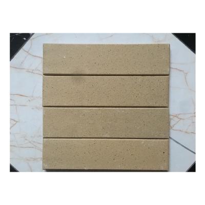 China Corner Brick Exterior Wall Beige Color Thin Clay Brick for sale