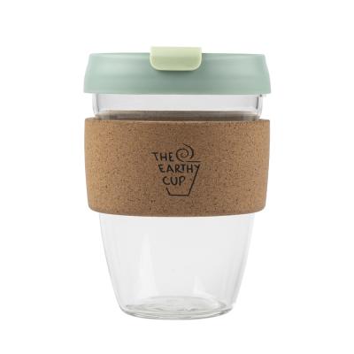 China Stored Eco - Friendly Glass Coffee Mugs Travel Glass Mug With Led Silicone for sale