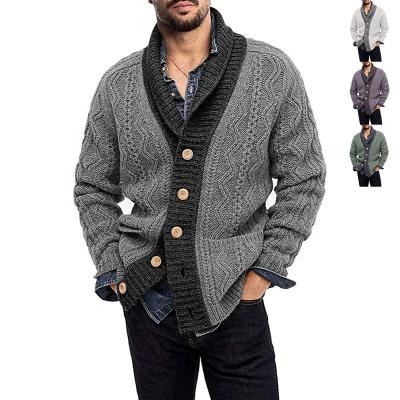 China Breathable Wholesale Customized OEM Matching Long Sleeve Knit Sweater Cardigan Mens Sweaters for sale