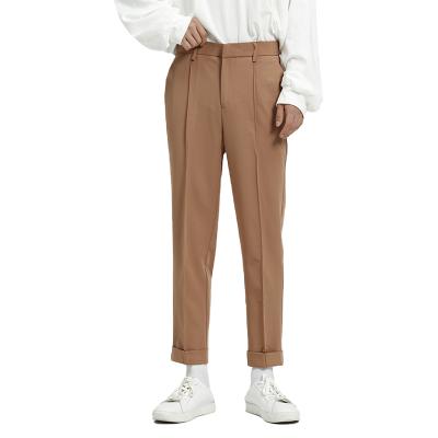 China Fashion Casual Khaki Men's Anti-pilling Chino Pants Customized Wholesale Slim Viable Solid Straight Pants for sale