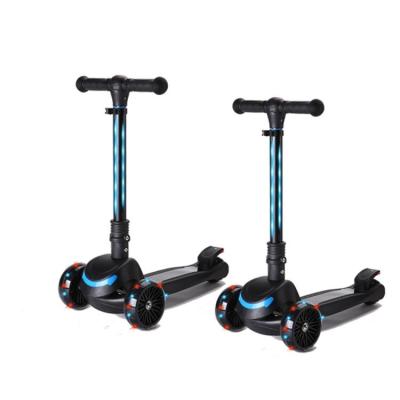 China Popular Height Adjustable Handlebar Kids Scooter 3 Wheel, Folding Hand Brake Kids Scooter with Light for sale