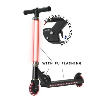 China Cheap Height PU 100mm Handlebar Kick Scooters Adjustable Freestyle Wheels Adjustable Toddler Scooter Foldable Kick Scooters for sale