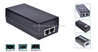 China Short-circuit-protection/poe ports single ports POE injector module for IP poe camera 48VDC input switch for poe ip camera for IP TV GRT-480080A for sale