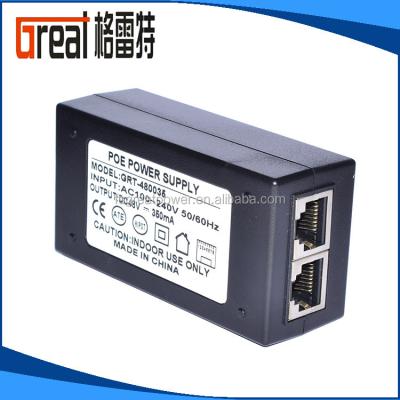 China POE injector 56v 0.55A poe power supply desktop power over ethernet poe adapter for wireless power monitor GRT-560055 for sale