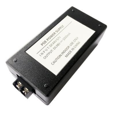 China Active IP camera poe injector 41-57Vdc Input 48Vdc 1A Output 1gbt IEEE802.3AT Ethernet Switch Power Supply Voip Adapter for sale