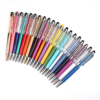 China Pen Factory Promotional Stock Metal Ballpoint Pen Cheap Crystal Custom Pen With Diamond For Gift for sale