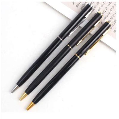 China Business Promotional High Quality Pen Cheap School Supplies Slim Metal Ball Pen With Logo for sale