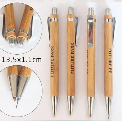 China Promotional Retractable Wooden Custom Logo Ballpoint Pen Pen Bamboo Eco Friendly Pens for sale