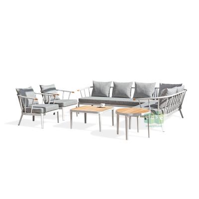 China (E1212) China Eco-friendly Modern Aluminum Outdoor Garden Corner Sofa Furniture Set for sale