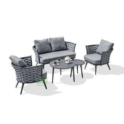 China Eco-Friendly Patio Cafe Interior (E1141) Outdoor Leisure Sofa Set Rope Garden Furniture for sale