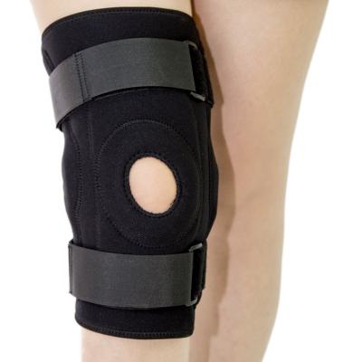 China Sports Protective Hinge Knee Brace Adjustable Knee Support Knee Wrap Back Open Wrap Design KN-055 for sale