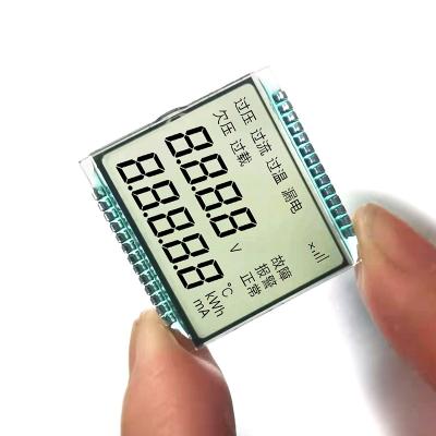 China screen htn lcd 7 monochrome 7 segment display lcd custom small lcd display module for level warning switch 27*28 for sale