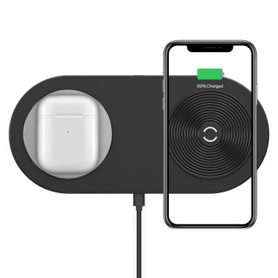 China Devices Factory Qi Wireless Charger 15W Dual Qi-enabled Dual Coils Fast Wireless Charger for sale