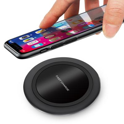 China Mobile Phone Mini Slim High Speed ​​QI Certification Mobile Phone Wireless Charger For Android For iPhone for sale