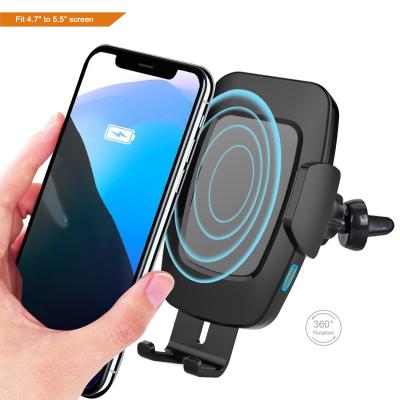 China Cheap Single Mobile Phone China OEM 7.5W Auto Maintaining Fast Charging Wireless Car Charger Dock Bracket With Capacitor for sale