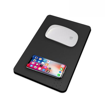 China Qi-enable Mobile Phones 2020 Trending Products PU Leather Qi Fast Wireless Mouse Pads for sale