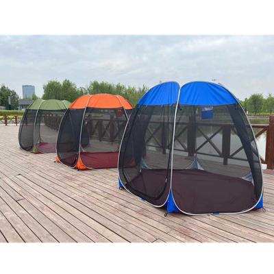 China Outdoor Indoor Folding Outdoor Camping Picnic Tent Hexagonal Mesh Tent Hexagonal Mesh Tent 40mm Large Capacity Snow Field Steel Large Capacity Mosquito Net Beach Picnic Tent for sale