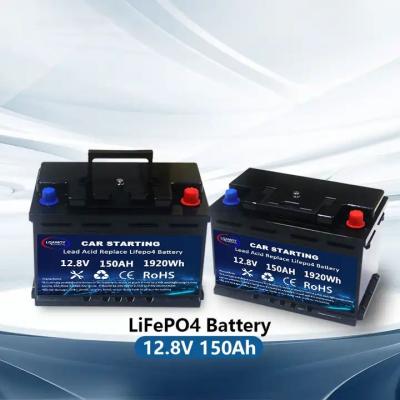 China Long Cycle Life Car starting 12v 150ah Lithium Battery For Car Starting 60038 Cca1400 Lifepo4 12.8v 150ah Auto Battery Used In Cold Weather for sale