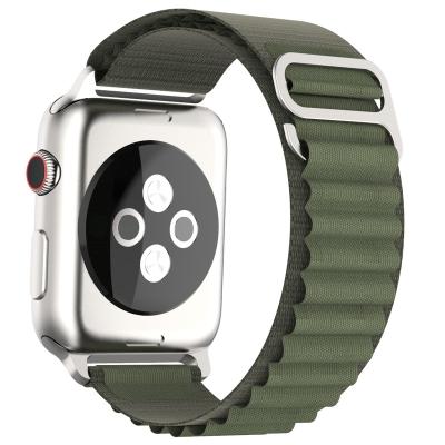 China Easy Installation Fashion Stretching Nylon Elastic Fabric Loop Watchband For Apple Watch Band for sale