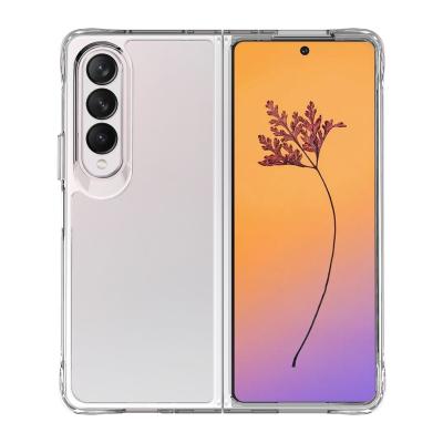 China Best Quality Shockproof Hard PC Transparent Phone Case For Samsung Galaxy Z Fold Hinge Protective Case for sale