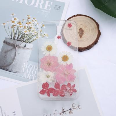 China INS Shockproof Custom Style DIY Press Dried Flowers Phone Cases For iPhone for sale