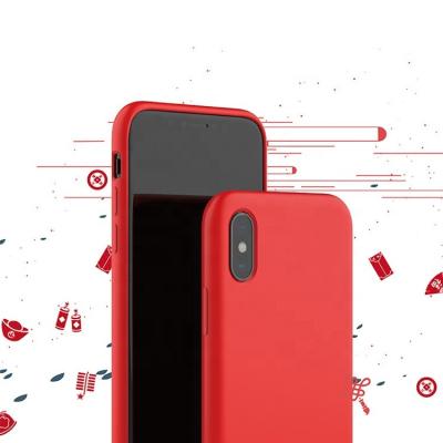 China Original Ultra Thin Shockproof Microfiber Solft Liquid Silicone Smartphone Phone Case For iPhone Xs for sale