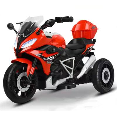 China Ride On Toy Wholesale Kids Battery Motorcycles Cool Lights Electric Motor Children's Toy Ride On Cars Double-drive Motorcycle for sale