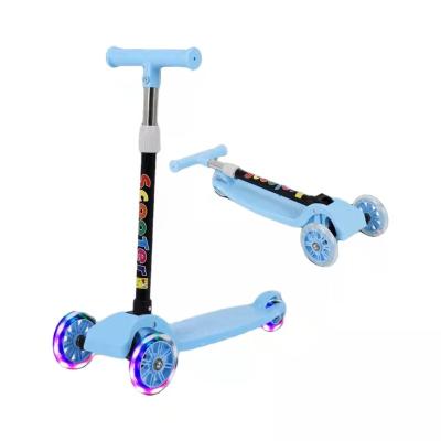 China Factory Direct Child Kids Kick Scooter Three Wheels PU Flash Scooter Kids Scooter for sale