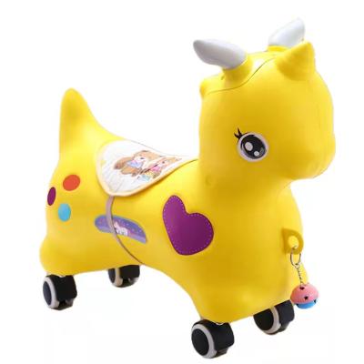 China 2022 New Cheap 4 Wheels Car Kids Toy Sliding Scooter Ride On Toy With Lights Music Can Sit Ride On Toy Car For 1-6years Baby for sale