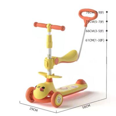 China Factory Price Kid Kids Foleding Scooter With 3 Wheels / Children Foot Toys Adjustable Scooter for sale