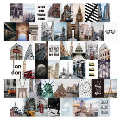 China Hot Selling 50 Inch 4x6 Custom Photo Wall Collage Kit Pictures Eco-Friendly Aesthetic Bedroom Decor Sets for sale