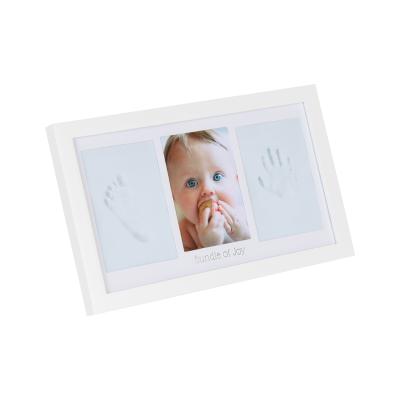 China Nordic Air White Frame Baby Handprint and Footprint Kit with Clay for sale