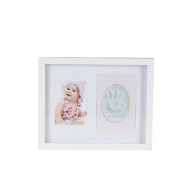 China Baby Style MDF Moments Keepsake Baby Handprint Kit and Footprint Kit Picture Frame Desk Display Photo Newborns View for sale