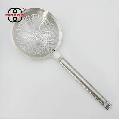 China MINGWEI Extra Large Stainless Steel Colander Food Strainer Sustainable Fryer Strainer for sale