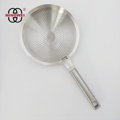 China MINGWEI Extra Large Stainless Steel Colander Food Strainer Viable Fine Mesh Fryer Sieve for sale