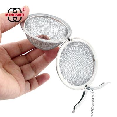 China MINGWEI SS Steeper Tea Ball Spice Viable Infuser Tea For Herbal Flavoring for sale