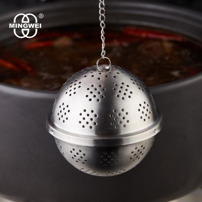 China Viable MINGWEI Tea Ball Infuser Strainer PREMIUM RATE STAINLESS STEEL Single Mug Cup with Chain and Hook Mesh Style Filter Perfect for sale