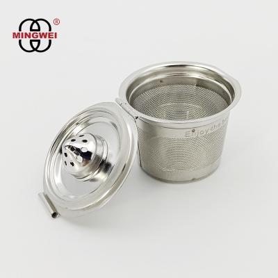 China MINGWEI Stainless Steel K-Cup Espresso Luxury Reusable Coffee Filter Refillable Pods Capsules for sale