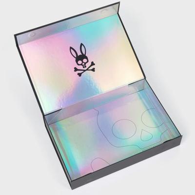 China Custom Fancy Recycled Materials Cosmetic Gift Box Packaging Box Hologram Hologram Fancy Gift Box for sale