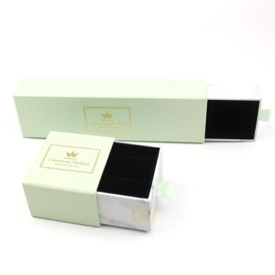 China Recycled Materials Necklace Watch Drawer Cardboard High Quality Sliding Hard Paper Eco-Friendly Jewelry Box for sale