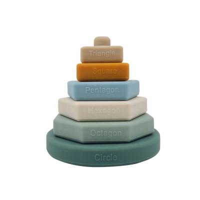 China Silicone Rainbow Pastel Silicone Stacking Toy Minimalistic Toys for sale